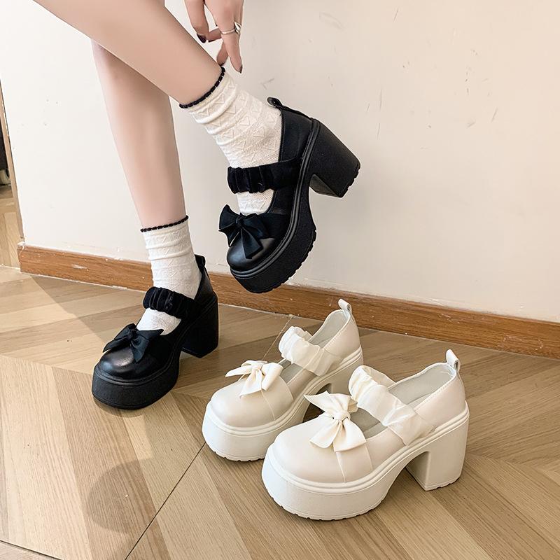 Fairy shoes gentle French high heels single shoes female 2025 new lo retro Mary Jane women's shoes Lolita shoes