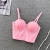 Sexy Ruched Diamond Shell Fishbone Silm Tube Top