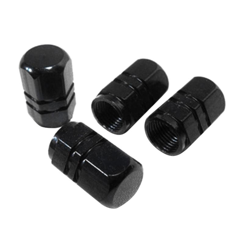 

Aluminum Air Valves Caps Leak Proof Wheel Cover Set Hexagonal Designs Air Valves Caps set for Tires on Car SUVs & Bikes чорний