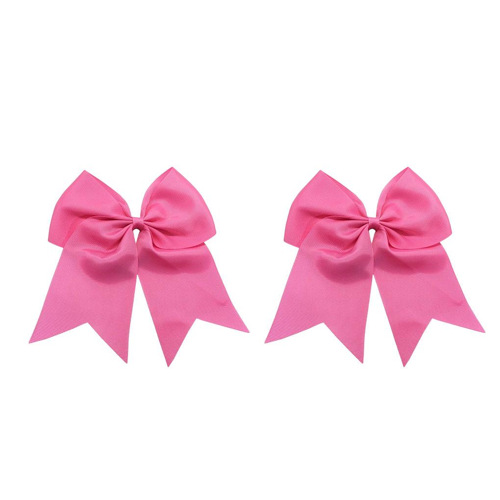 2x Сатиновый бант для волос для элегантных безопасных ингредиентов Сатиновый репсовый бант для волос розовый