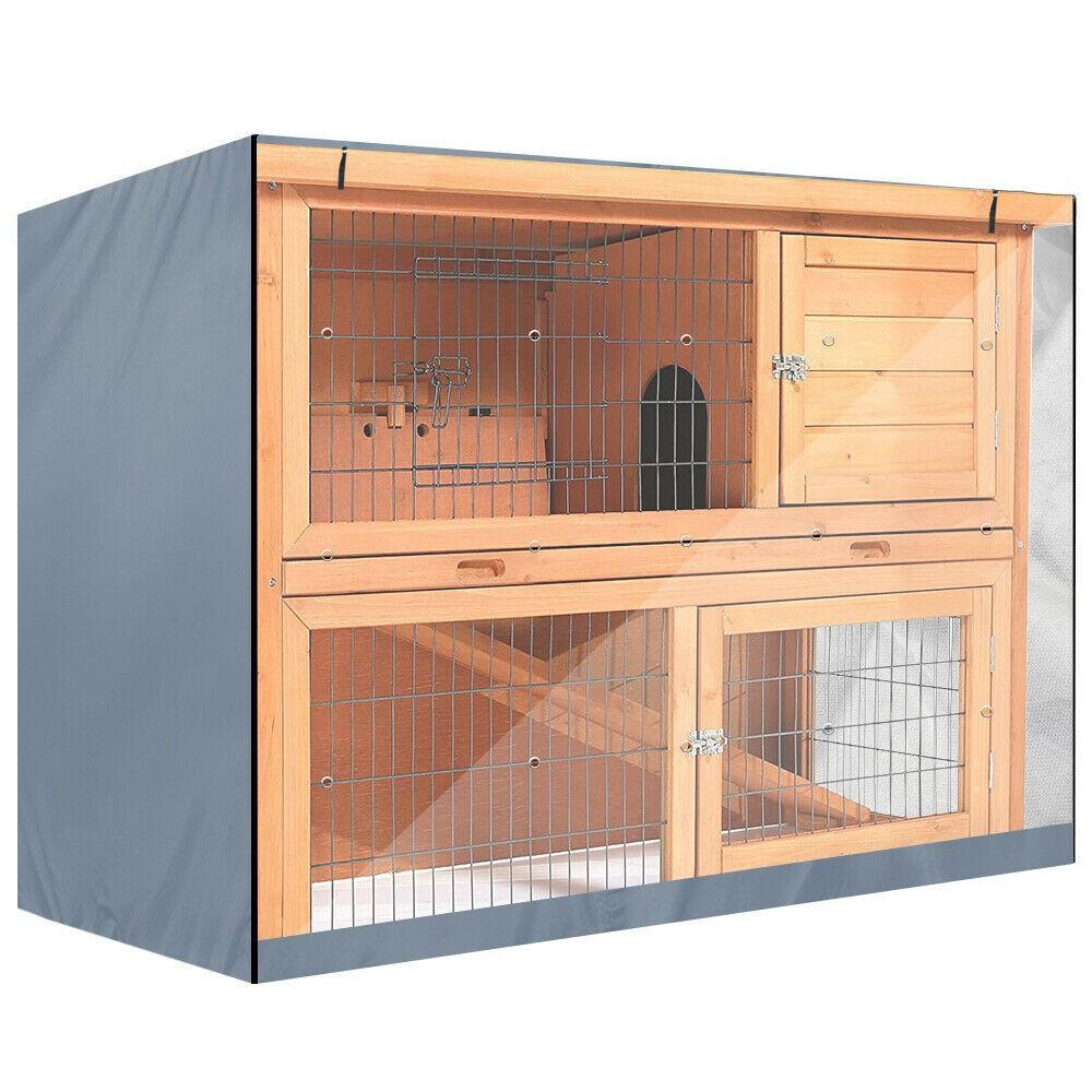 Transparent Front Curtain Rabbit Hutch Cover Easy Observation for Pets
