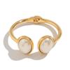 Vintage Exaggerated Punk Bangle Gold Color Geometric Bangle Trend Metal Bracelet  Steampunk Style