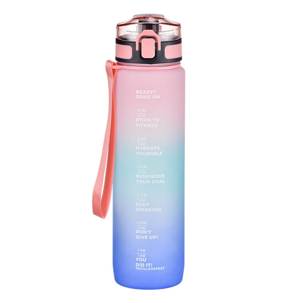 Space Cups With Lanyard Large Oppening Sealing Water Bottle For Travel