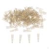 100pcs Translucent Brown Tail Rubber Cone Tubes For Saftey Clips 17mm