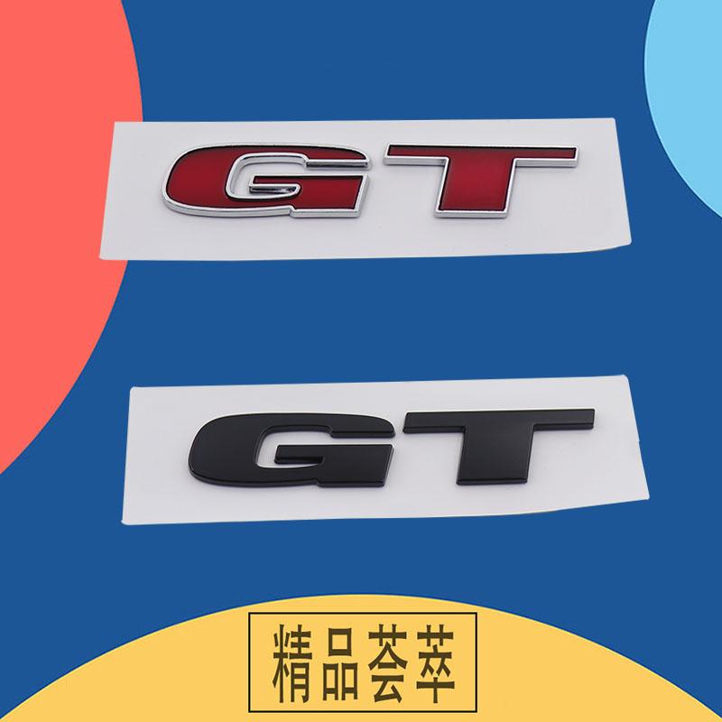 3D Premium ABS GT Letters Sticker Tail Bumper Badge Auto Rear Trunk Emblem Accessories Exterior Decoration
