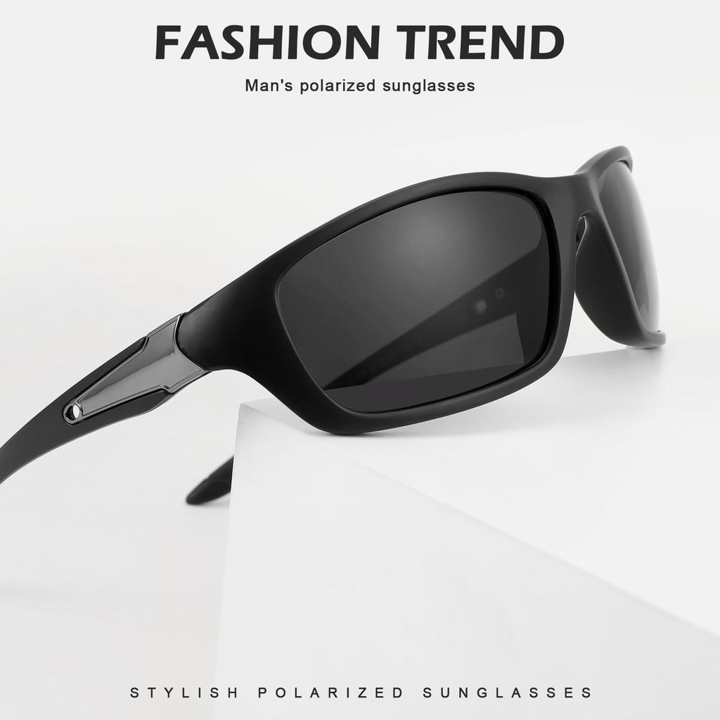 Feisedy Sports Sunglasses for Polarized Lightweight Metal UV400 TAC Unisex Suitable for Baseball Men, Lenses, Frame, Protection, Sunglasses, Running,
