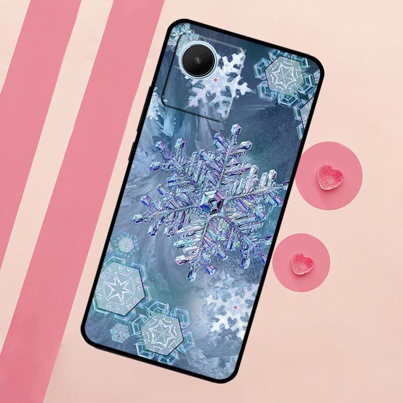 Snow Snowflake Winter For Realme C67 C75 C63 C61 C71 C55 C51 C65 C53 10 11 12 13 14 15 Pro Plus GT6 GT7 Pro Case