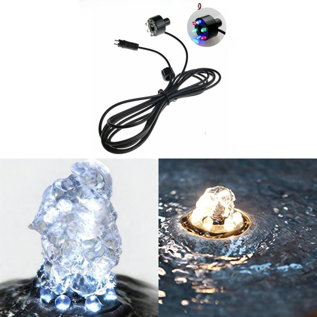 Resin Rock Fountain With 6led Lights For Home Decor And Giftgiving