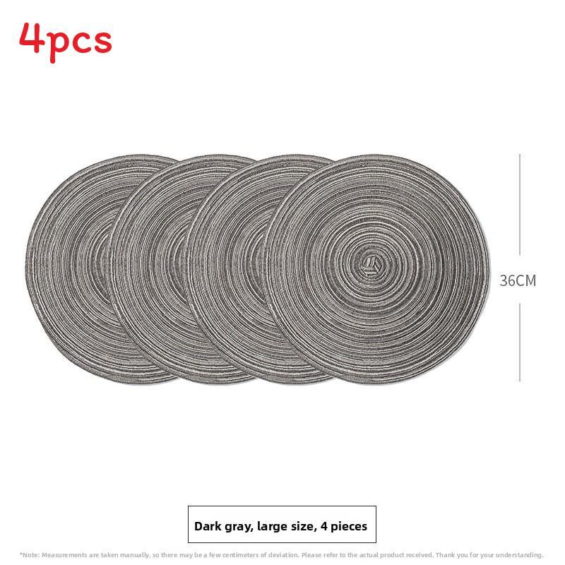 Nordic Style Round Fabric Coaster Set For Home Dining And Tea Cup Protection