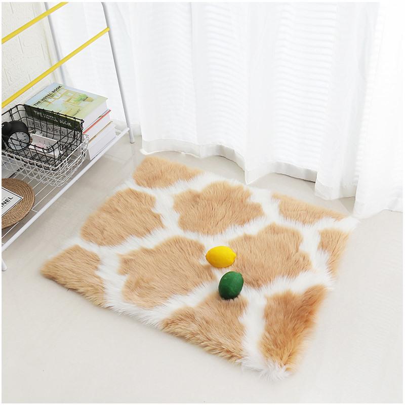 Nordic Luxury Long Pile Carpet: Washable, Printed, Full Coverage for Living Room or Bedroom.