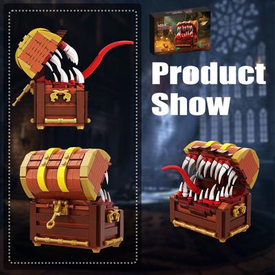 Mimic Treasure Chest, Treasure Chest Monster Building Blocks Toys Building Blocks