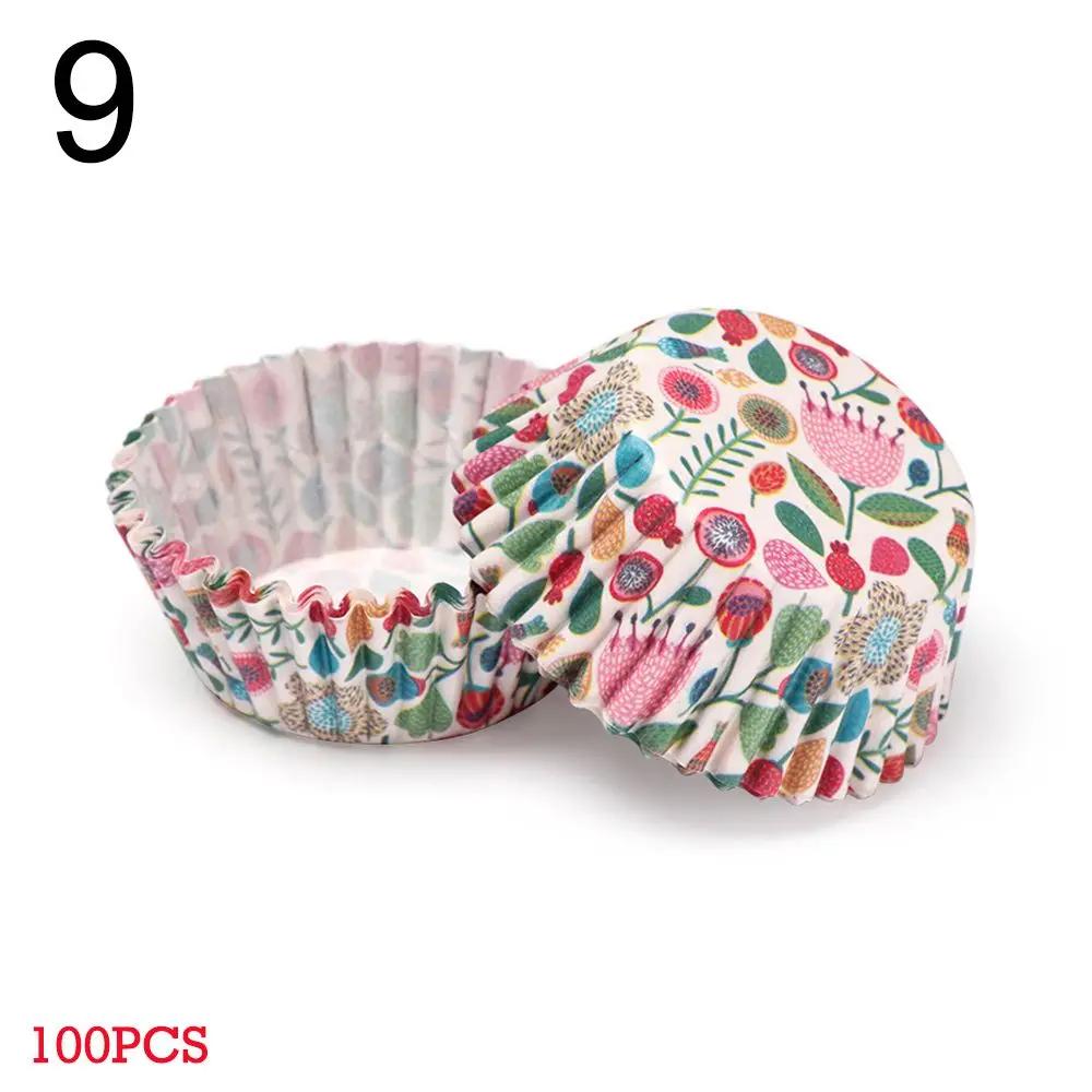 100PCS  Muffin Cup Cupcake Baking Mold Grease-proof Cake Paper Cups Animal Flower Bakeware DIY Pastry Tools Kitchen Accessories