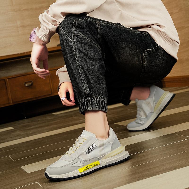 Fashion 2024 Original Men's Fashion Sneakers Orange Letter Printed Low Sneakers Men Breathable Casual Sneakers Men Zapatillas De Hombre