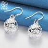 925 Sterling Silver Beautiful Pattern Ball Pendant Earrings Gift Fashion Jewelry