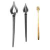 3Pcs Cooking Drawing Decorative Spoons Multipurpose Stainless Steel Chef Painting Set for Plates