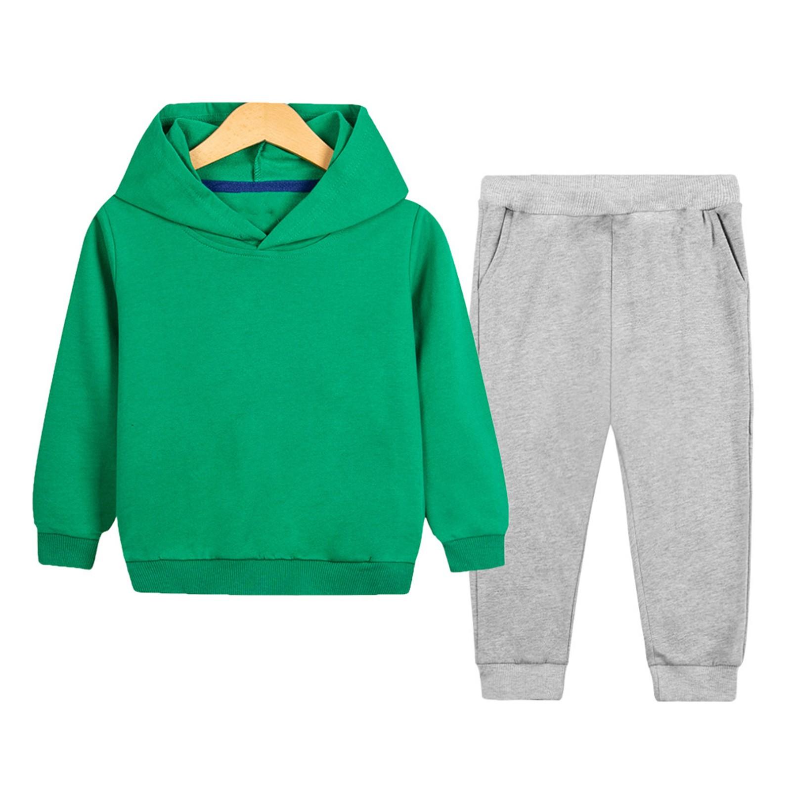 

Детский костюм для мальчиков и девочек, зимний спортивный костюм с длинными рукавами и штанами с капюшоном 100