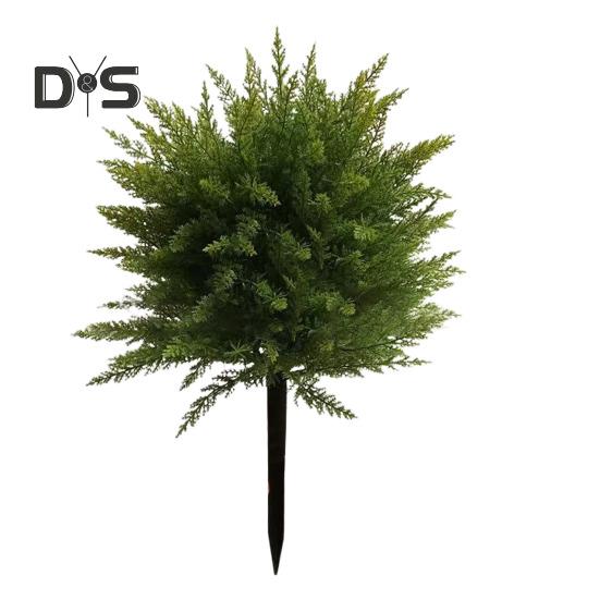 

Искусственный кедровый шар для топиари Уличное искусственное кедровое дерево для топиари с шипом в земле Искусственные кедровые растения Вечнозеленые кустарники Кусты для сада перед крыльцом 1pc