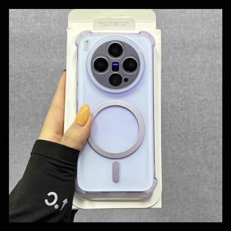 For Magsafe Magnetic Shockproof Case For VIVO X300 Pro Wireless Charge Clear Soft Silicone Cover For VIVO X300 X200 Pro Bumper