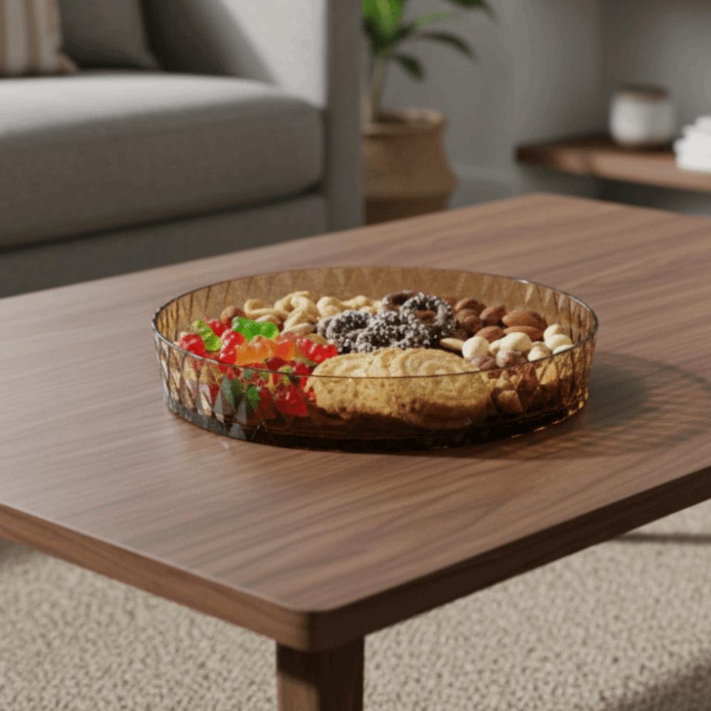 Round Cosmetic Storage Rotating Tray Turntable Desktop Storage Tray Living Room