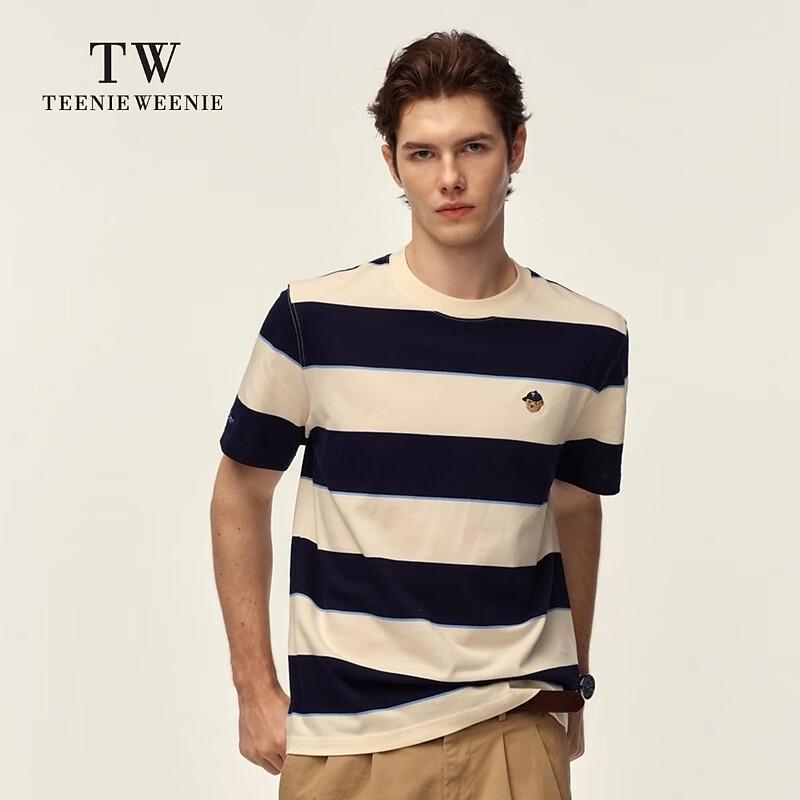 Teenie Weenie Unisex Colorblock Stripe Round Neck T-Shirt M