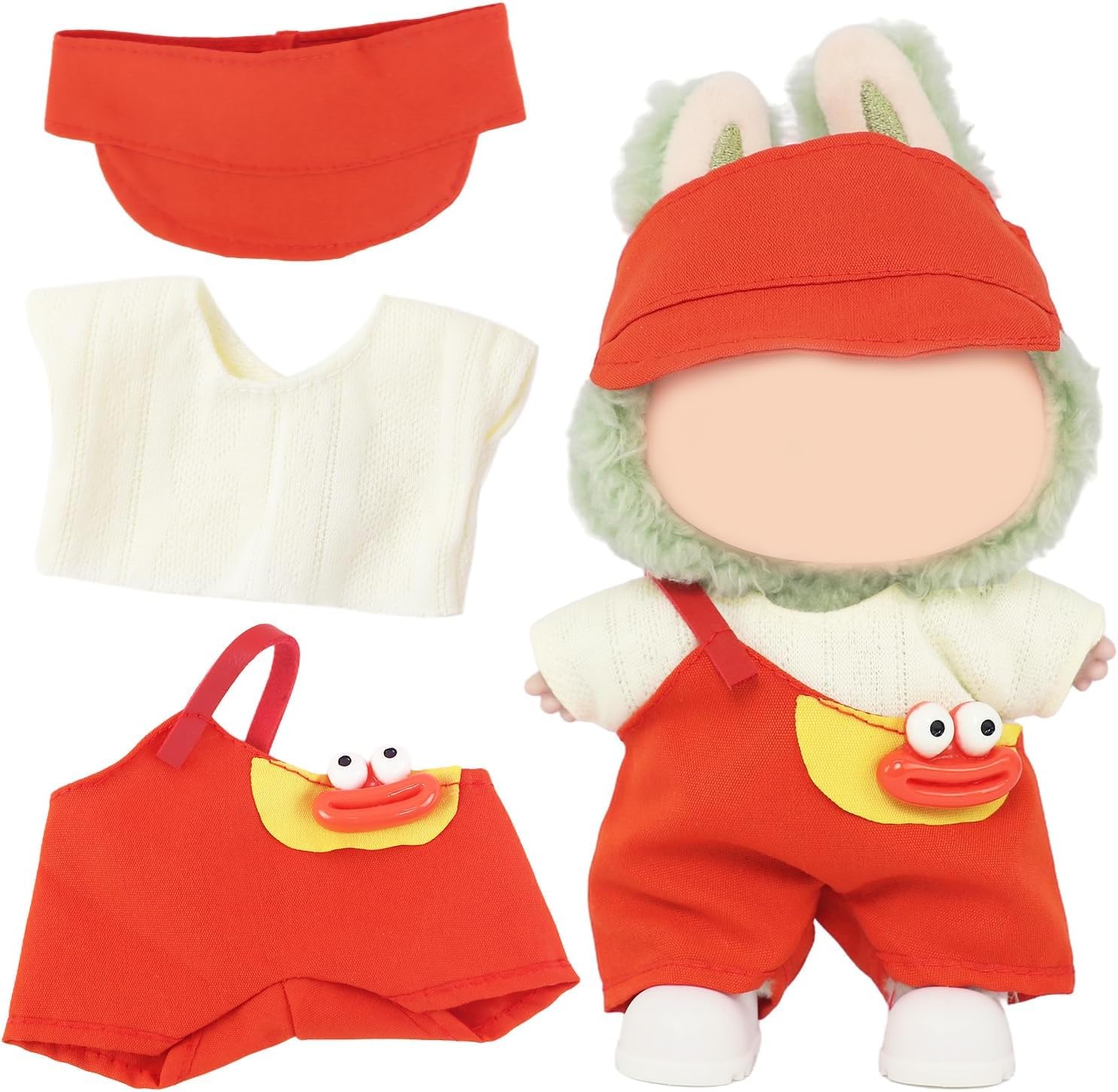 

YONGDONG Plush Doll Clothes (Clothes Only) - 15cm17cm Plush Doll Clothes - Cute Costume, Dress-Up, DIY Accessory, Doll Suit, Jumpsuit, Photo Path,