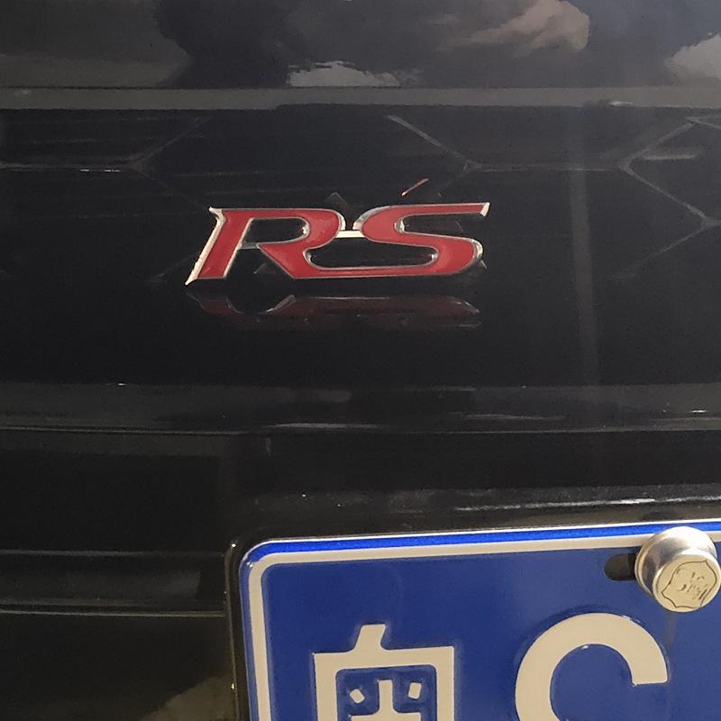 Car Grille Modification Decorative Logo 3D RS Grille Modification Sports Logo Metal Car Logo