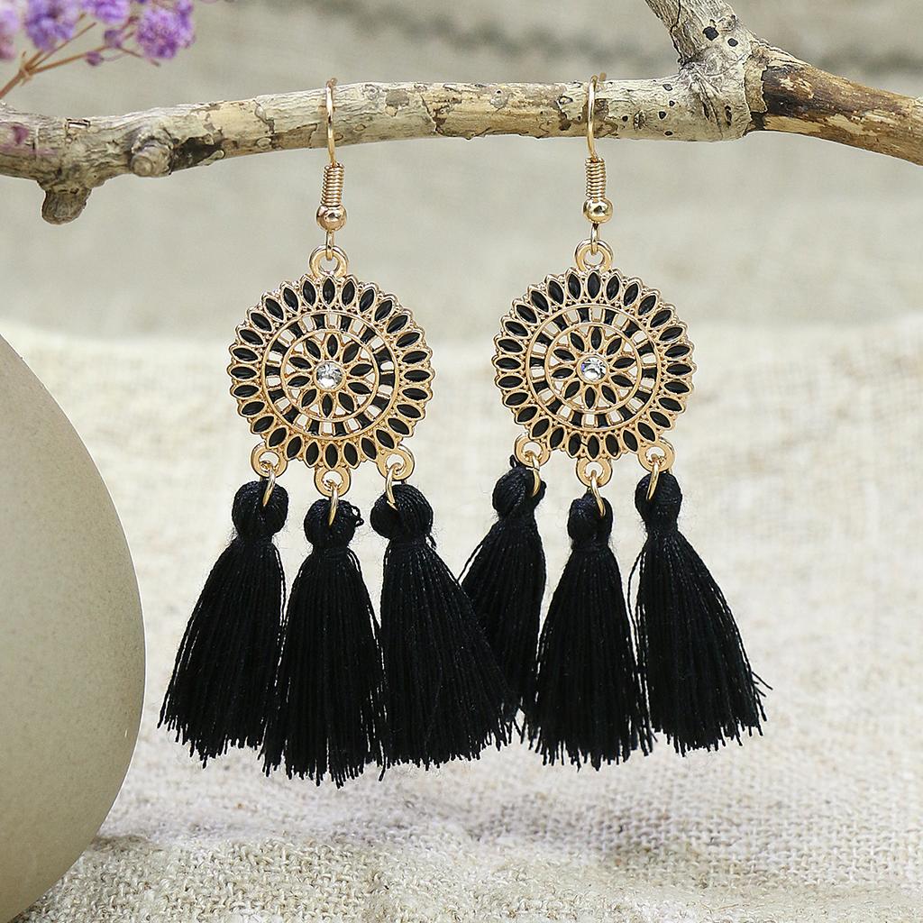 Bohemian Gold Color Earrings Set Women Girls Tassel Drop Earrings Brincos Party Jewelr Versatile Gift