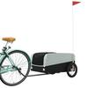 VidaXL Bicycle Trailer Black and Grey 45 Kg Iron 94042