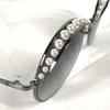 Chanel 4234-H CC CC Mark Pearl Glasses Glasses Eyewear Sunglasses Metal Black