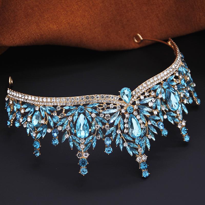 Bridal Jewelry Sets for Women Wedding Crown Birthday Tiaras and Choker Necklace Earrings Bride Party Costume Jewelry Accessories