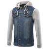 2026 Primavera Otoño Chaqueta Vaquera con Capucha para Hombre Ropa Casual Urbana Chaquetas Vaqueras Chaqueta Vaquera para Hombre Abrigo Desmontable para Hombre
