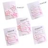 Pink Hollow Hair Clips Heart Star Square Hair Barrettes Hairpins Heart/Star/Square Shaped Hair Clips for Little Girls