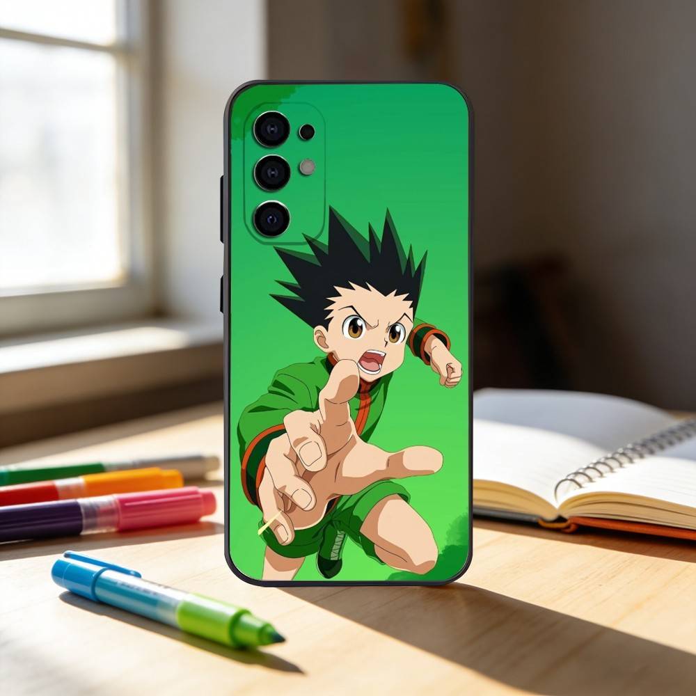 Chibi Gon Freecss Phone Case For Samsung S25,S24,S21,S22,S23,S30,Ultra,S20,Plus,Fe,Note,10,9,5G Black Cover