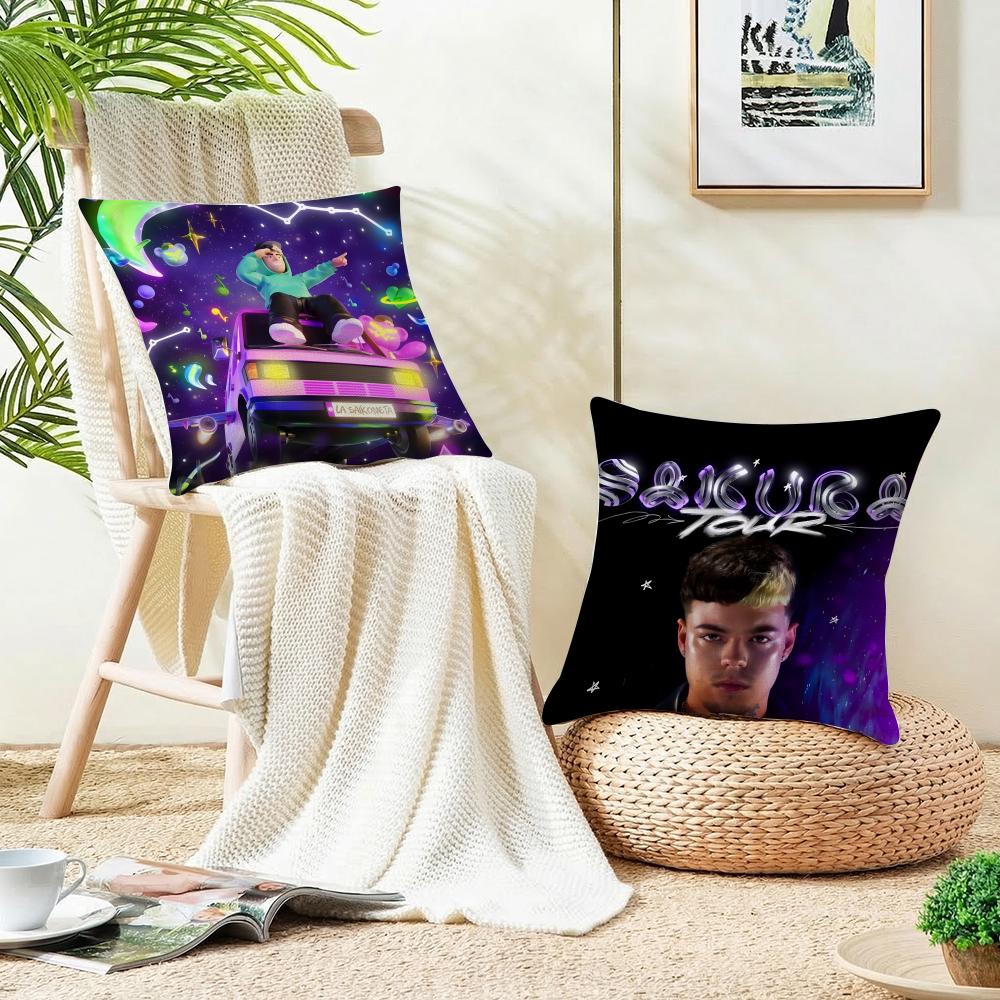 Melodic SSinger Saiko SakuraS Cushion Cover Breathable and skinfriendly linen pillowcase square removable and washable cushion