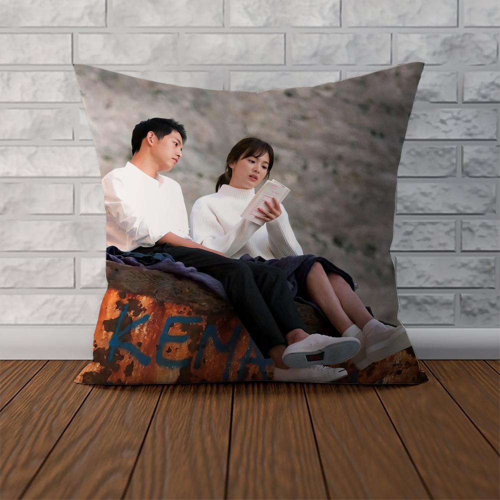DDescendants Of The Sun Pillow Case For Car Sofa Decorative Home Doublesided Print Plush Square Throw Pillow Cushion Cover