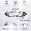 Klobige Byzantinische Armbänder für Männer Jungen, Zweifarbiges Edelstahl Handgefertigtes Armband, Rock Punk Schmuck Geschenk