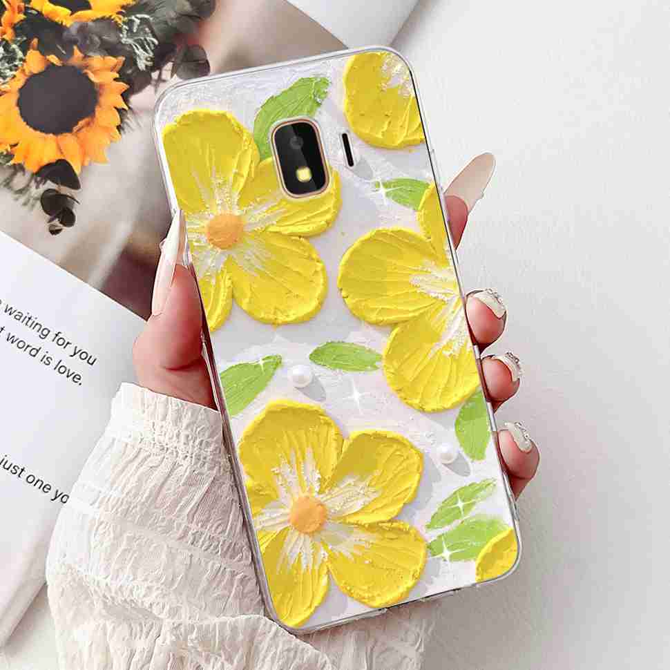 For Samsung Galaxy J2 Core 2018 Case Flower Dragon Soft Silicone TPU Back Cover For Samsung J2 Core J2 Pro 2018 Phone Cases Bags