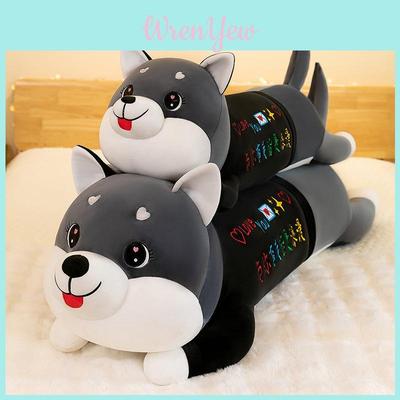 Adorable Husky Plush Toy Cuddly Soft Dog Pillow Perfect Gift For Girls And Kids