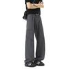 American Maillard multi-pocket tooling jeans men's and women's autumn straight-leg pants loose casual wide-leg pants trendy
