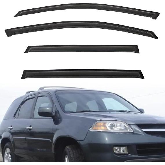 In-Channel Rain Guards Compatible With 2001-2005 Sport Trac 1997-2001 Mercury Mountaineer 1991-2001 Explorer Side Window Visor Wind Deflector Vent