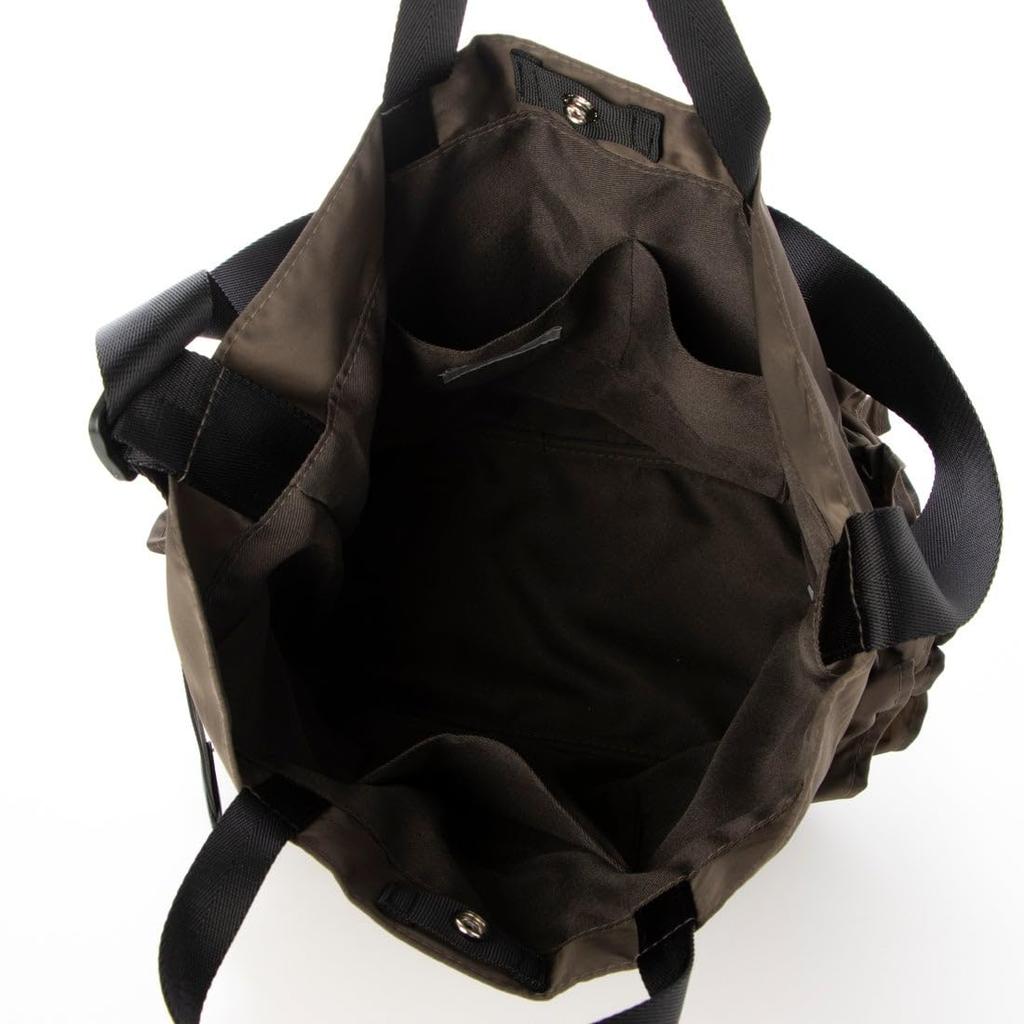 Nylon Ruffle 2-way Tote Bag
