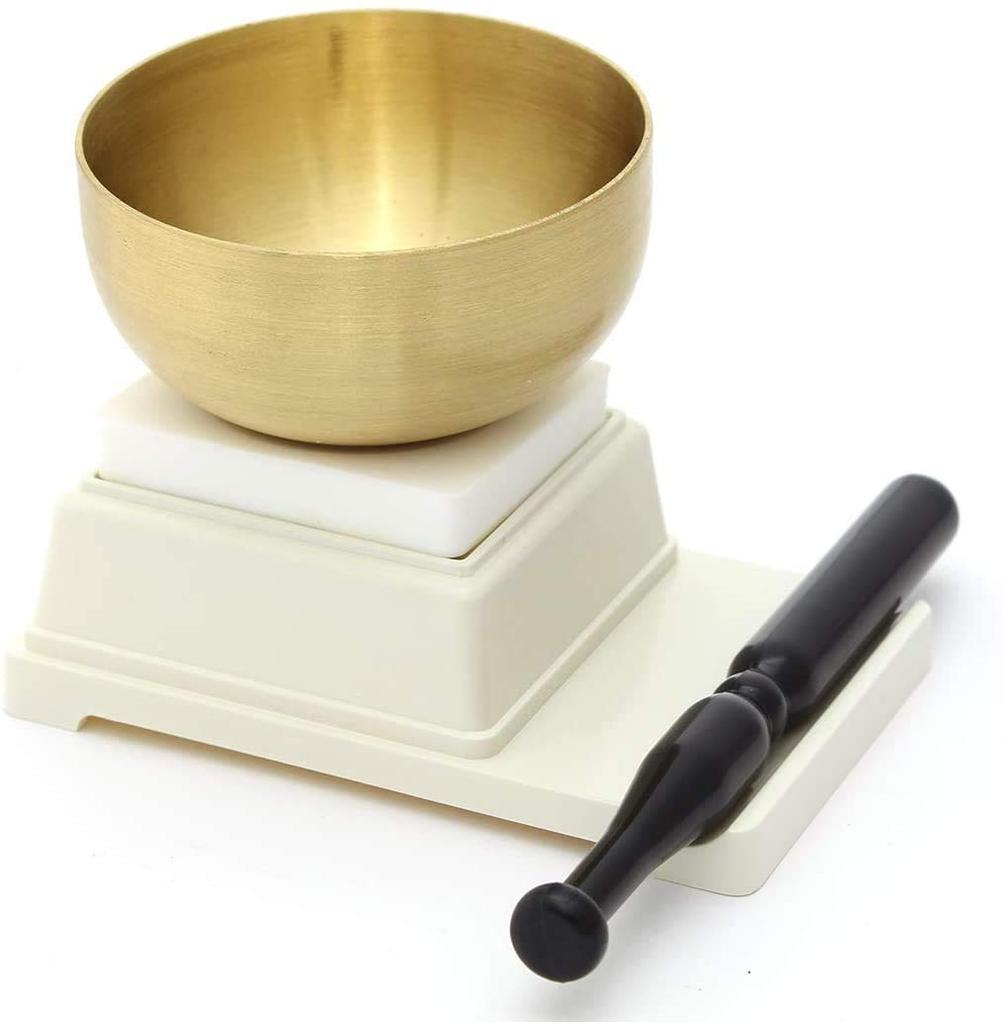 Tanaka Buddhistischer Altarladen - Erstes Rin-Set: Felgendurchmesser 6,6 cm (2,2 Zoll), Weiß. Ideal für Mini- und kompakte buddhistische Altäre.