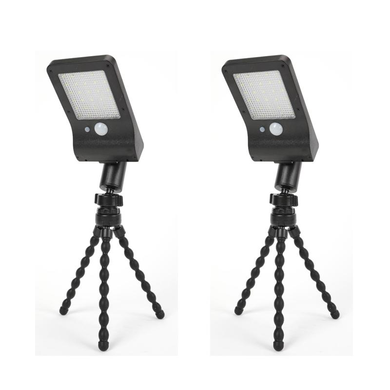 Flexibles Oktopus-Stativ mit Bewegungssensor-Außenleuchte, Dual-Charging-Solar-Campinglicht, Einstellbarer Touch-Arm, Wohnmobil-, Garten- und Hofdekoration