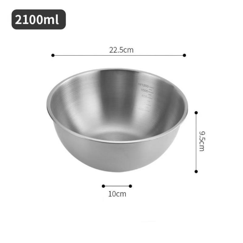 1 Stück Edelstahl Silber Salatschüssel Reisnudeln Lamian Nudeln Schüssel Küchengeschirr Lebensmittelbehälter Outdoor Geschirr