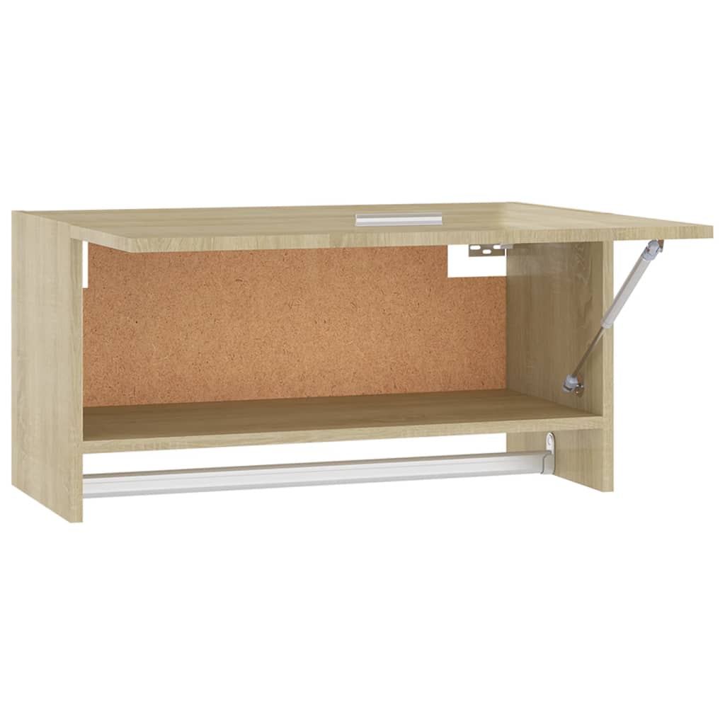 Badezimmer Wandkleiderschrank mit Kleiderstange, Klapp-Wandregal, 70x32,5x35 cm