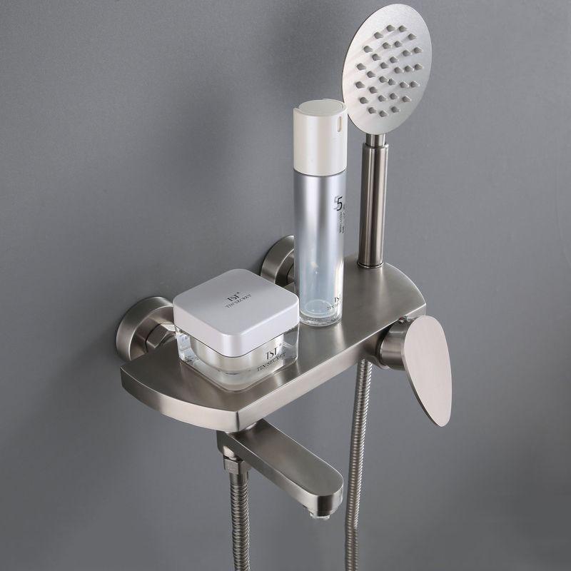 304 Stainless Steel Bathtub Shower Faucet Hand-held Sprinkler Shower Set Hot And Cold Mixer Shower Tap Nickel