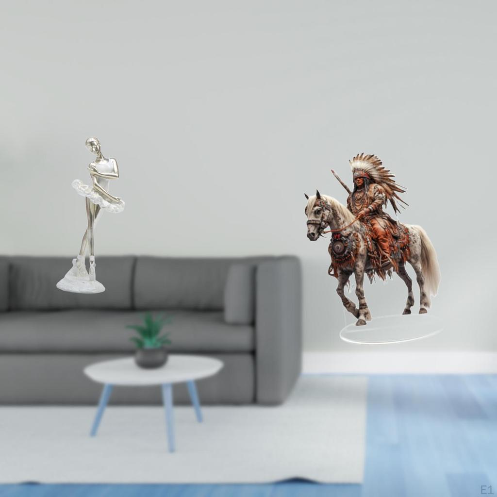 Graceful Dancing Knight Figurine Modern Art Sculpture for Bedroom Office Entrance Acrylic Table