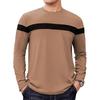 Spring and Autumn Men's 100% Polyester Loose Comfortable Sport Casual 3D Print Round Neck Long Sleeve T-Shirt Top