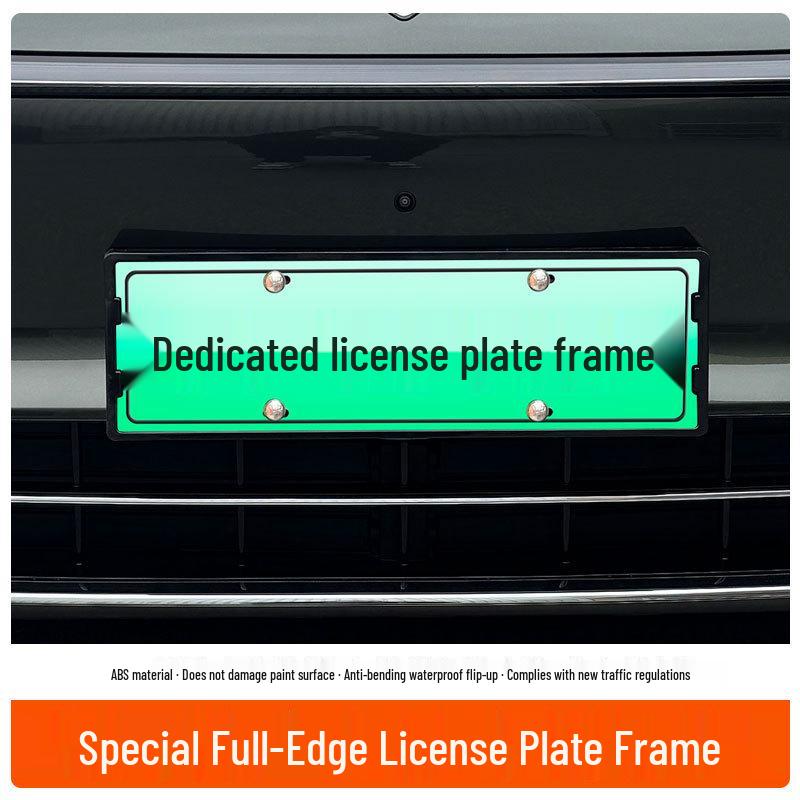 2025 S9T Full Edge Green License Plate Frame for New Energy Vehicles