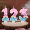 Rainbow Numbers Birthday Candles Cake Party Decoration Birthday Handmade Candles 0-9